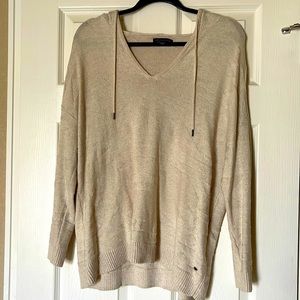 American Eagle- Cashmere colored long sleeve hooded sweater